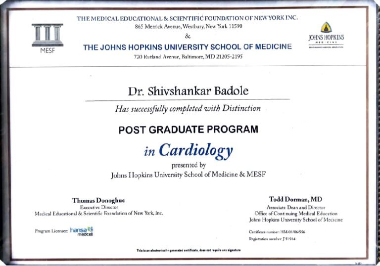 Dr. Shivshankar Badole - Certificate 03