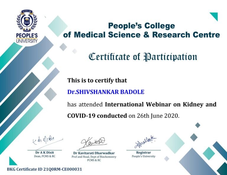 Dr. Shivshankar Badole - Certificate 05